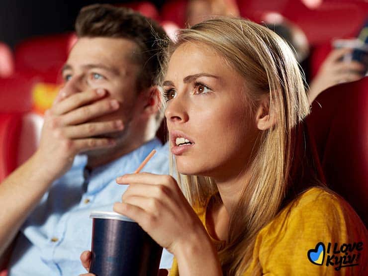 Couple at movies